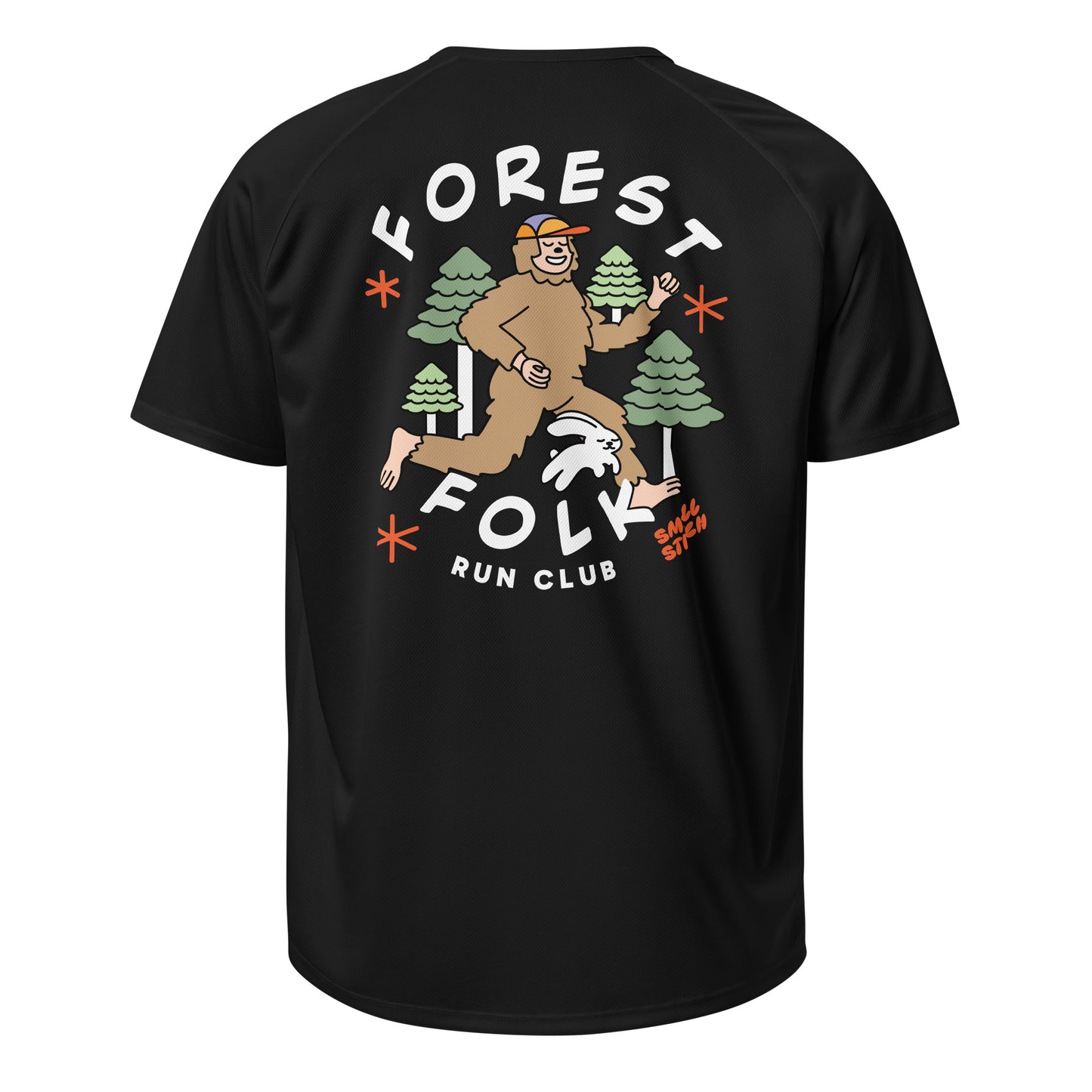 Small Stitch Forrest Folk Tee – Fun Unisex Running Top